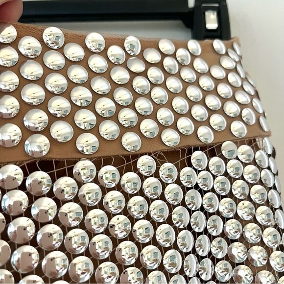 $4,190 Burberry Bobbie High Waisted Studded Pants In Silver, Size 10, NWOT - Picture 7 of 15